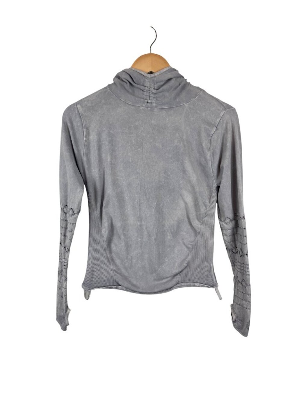 NEW Free People Movement Seamless Good Karma Hoodie Gray Size M/L